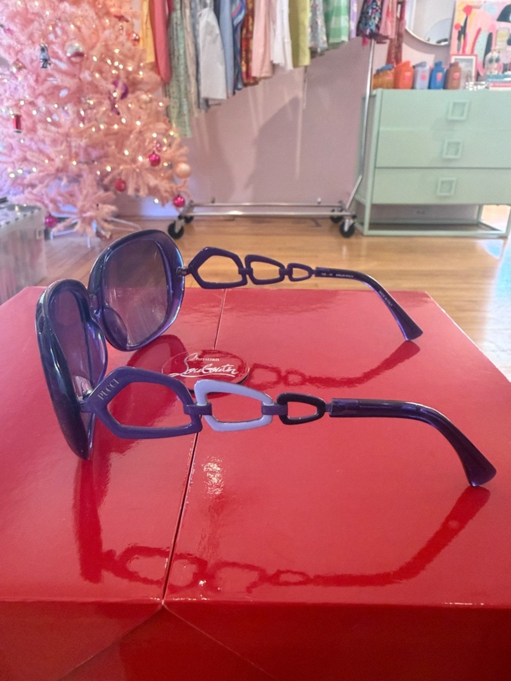 Pucci Women’s Purple Fashion Sunglasses Designer Style made in Italy great cond - Picture 8 of 15